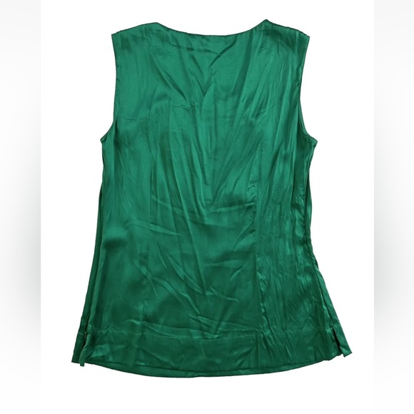 Halogen Silk Sleeveless Top in Emerald Green Size XS - Picture 5 of 8